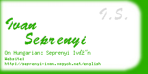 ivan seprenyi business card